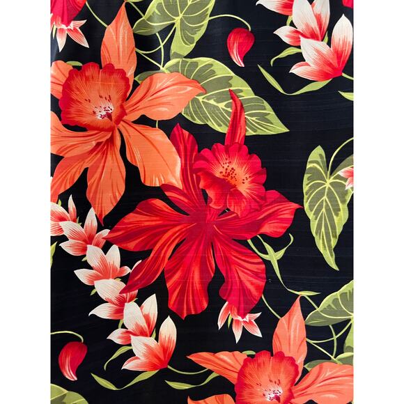 Vintage Silkland Floral Hibiscus print silk blazer M - Picture 4 of 5